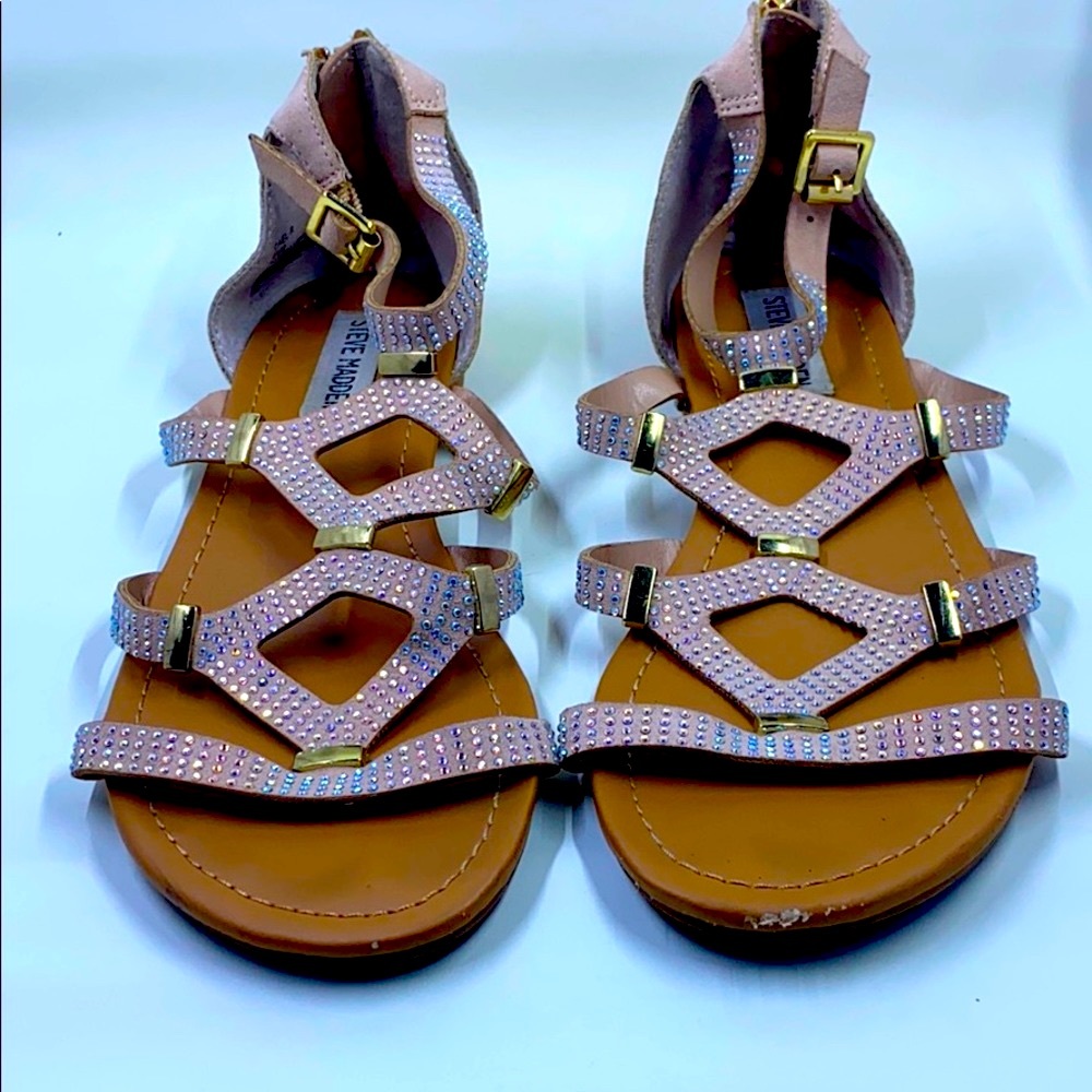 Pink Sparkly Strappy Steve Madden Sandals